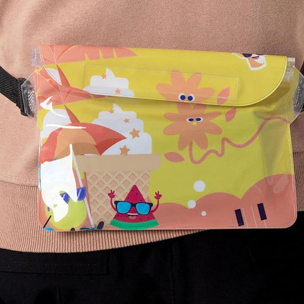 Sac Banane étanche En PVC – Pour Téléphone Et Affaires, Taille 22x22 Cm, Sangle Réglable Jusqu’à 80 Cm | Idéal Plage, Sports Nautiques