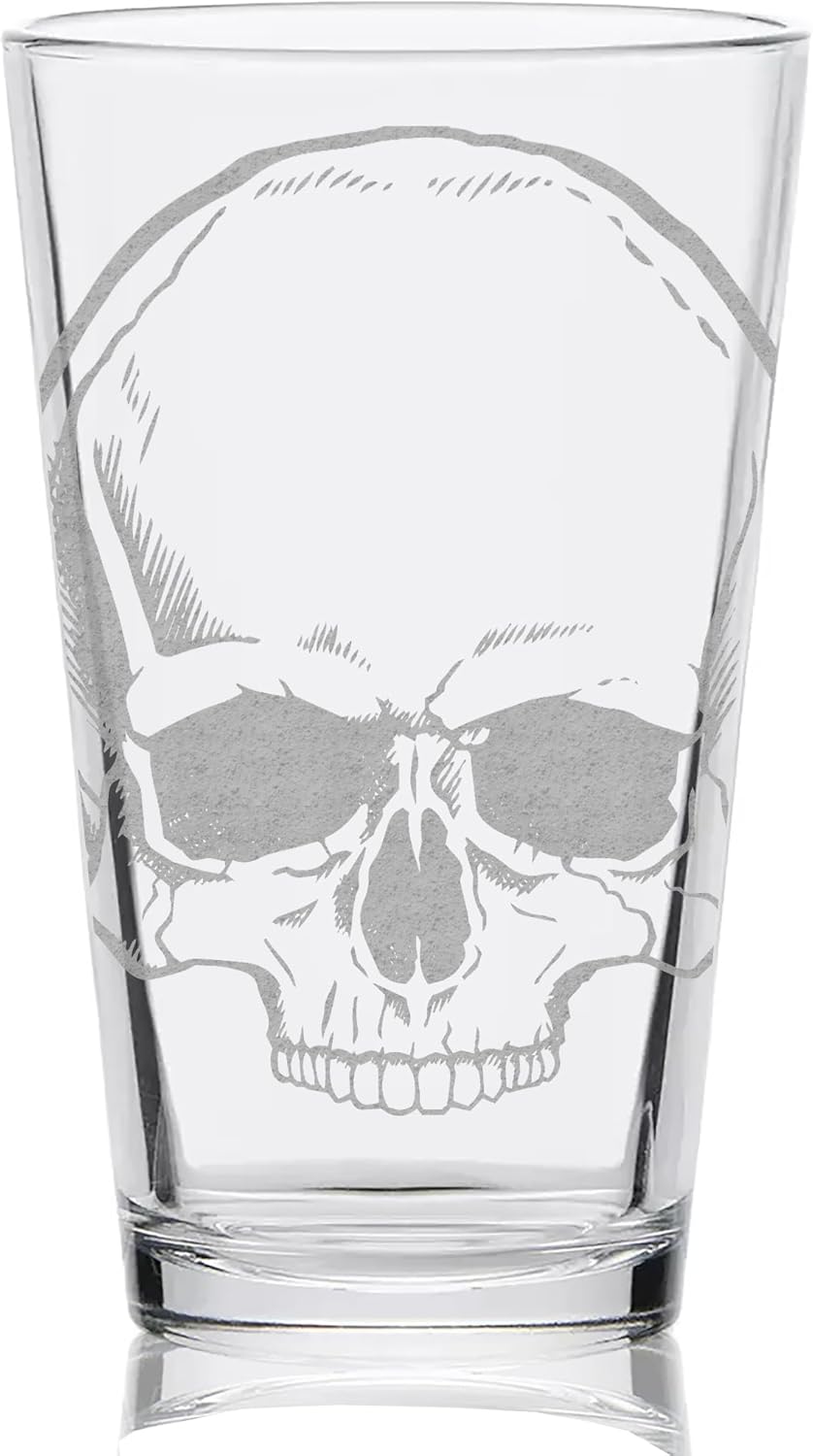 SPIDERWEBS Engraved Beer Pint Glass | Great Monster Scary Halloween Holiday Gift Idea & Decor!