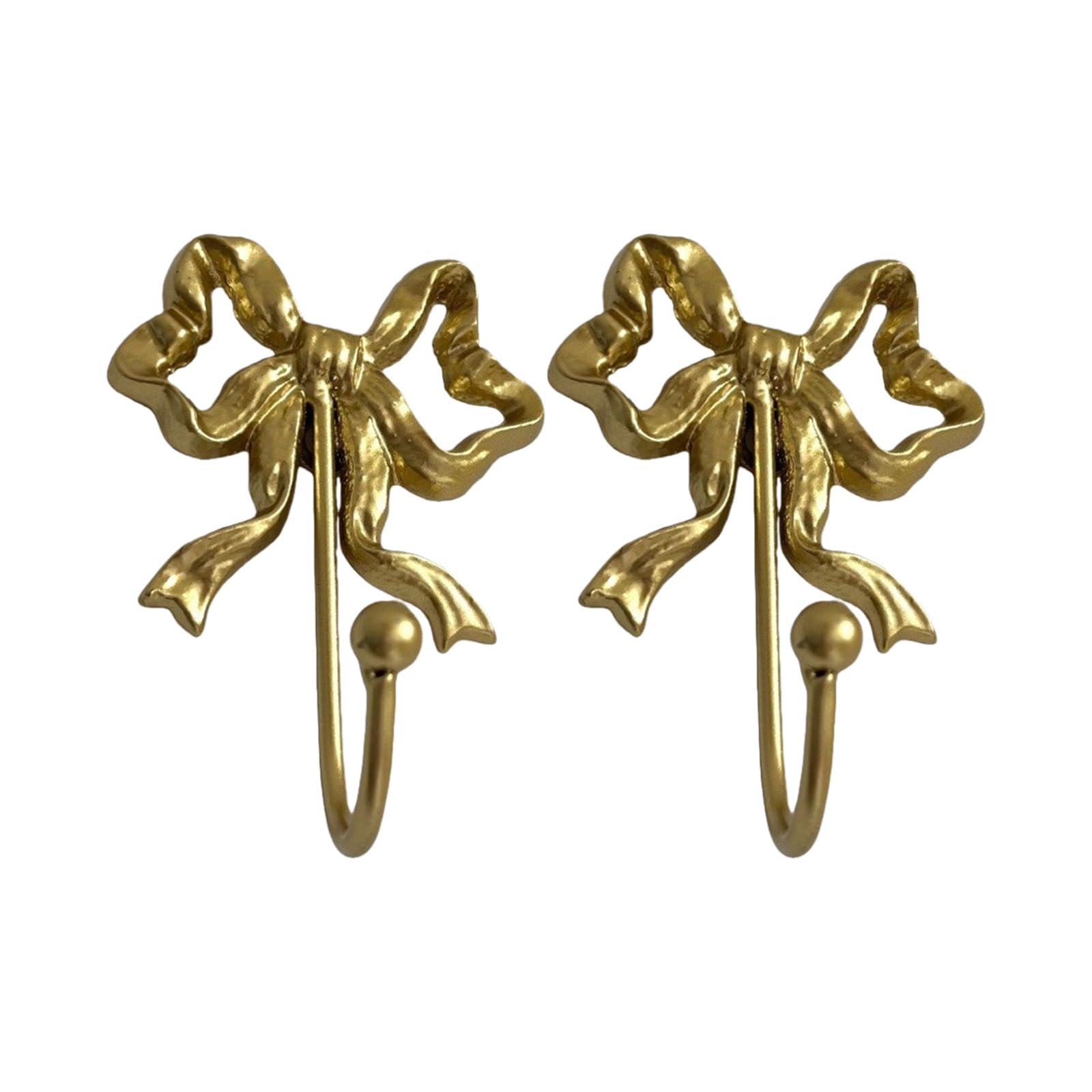 Jazuaiao Of 2 Compact Cast Iron Bow Hooks for Space Saving Organization in Closet Kitchen Hook for Hanging Kitchen Entryway