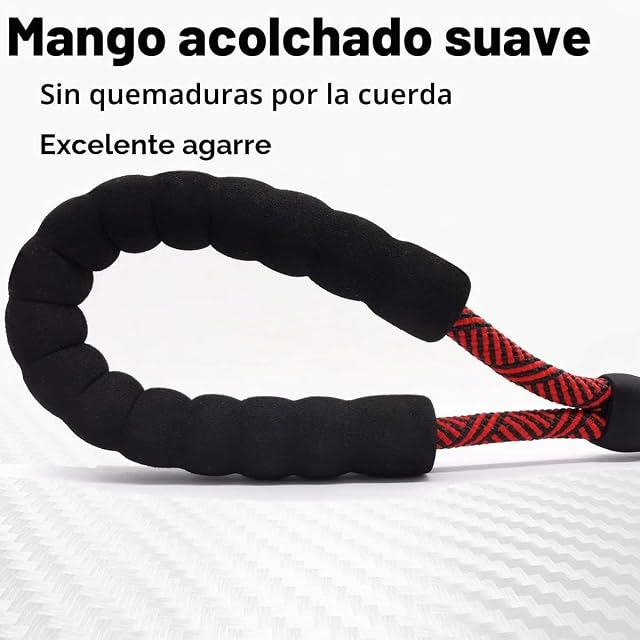 Foto 3 de 6 de Correa corta para perro, correa de tráfico de cuerda de 18 pulgadas con mango acolchado
