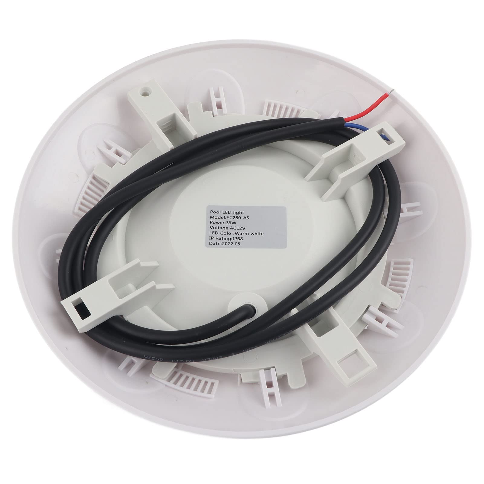 Fafeicy Poollampe, AC12V LED-Unterwasserleuchte mit Warmem Licht, IP68-Wasserdichtigkeit, Wandmontierte Unterwasser-Schwimmbadlampe, Unterwasser-Inselleuchten (35W)