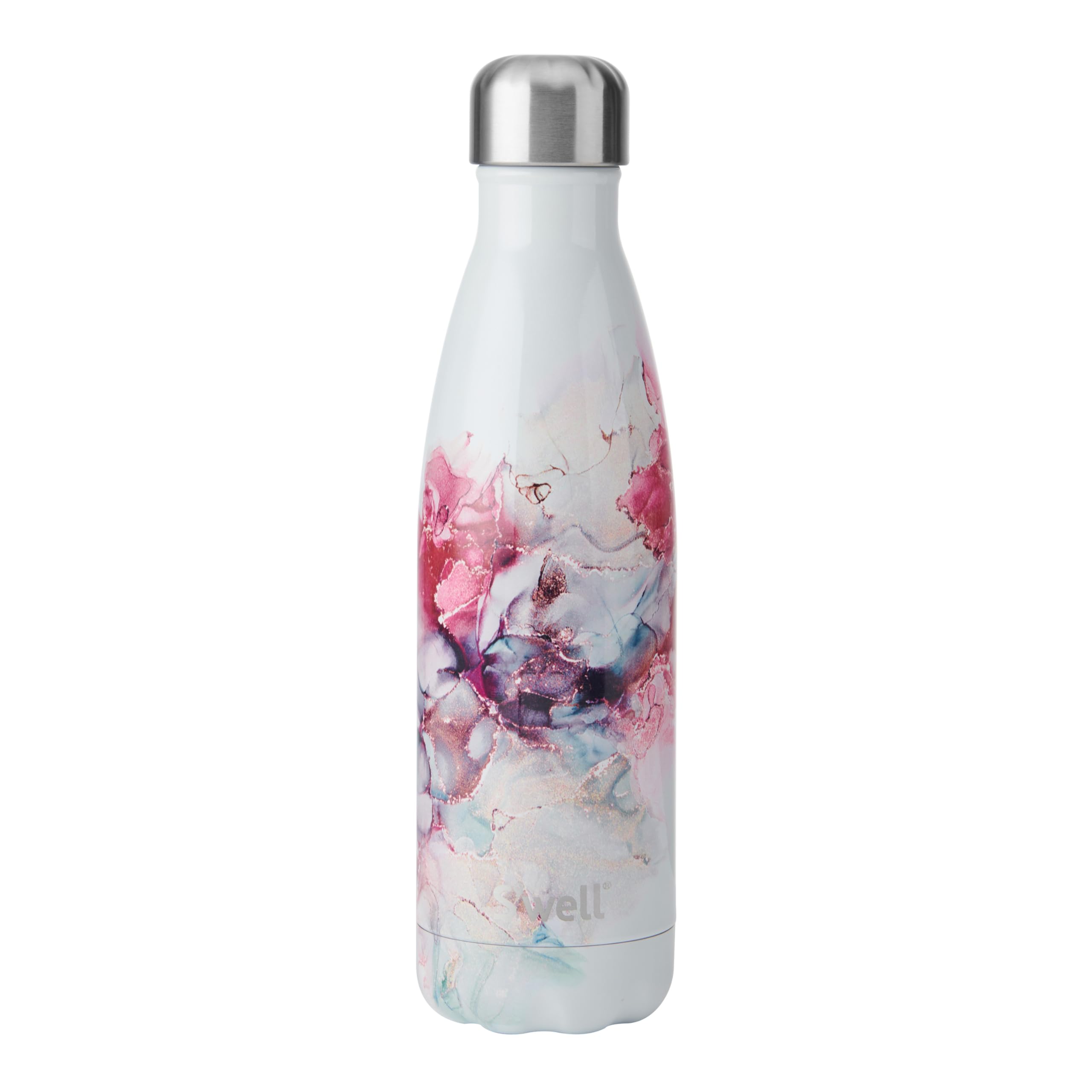 S'well Original Water Bottle, Rose Marble, 500 ml, Vacuum-Insulated Drinks Bottle Keeps Drinks Cold and Hot - BPA-Free Stainless Steel Hydration Bottle for On the Go
