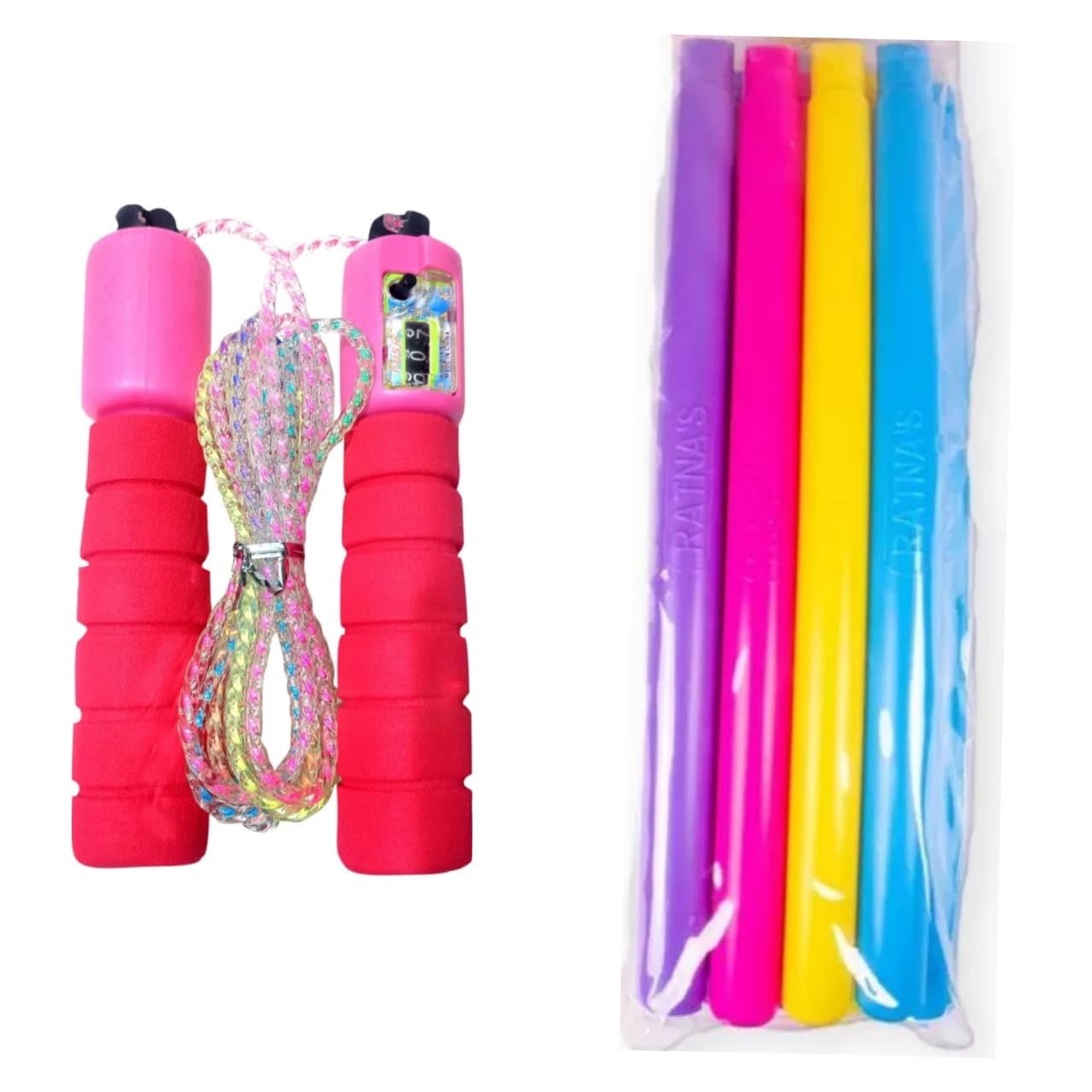 Little toys Ultimate Fitness Combo of Hula Hoop Exercise Ring, Exercise Ring Collapsible Kids Hulpa, Hula Ring Exercise Ring and Skipping Rope for Kids (Hulla Hoop,8pcs & Jumping Rope 1pc Combo)-image-23
