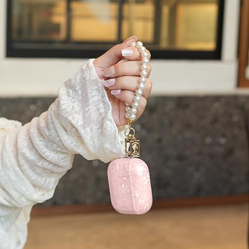 Miniatura 5 de Funda para Airpods Pro 3 2025, bonita y divertida funda de TPU suave con purpurina compatible con Airpods Pro de 3ª generación con llavero de perlas