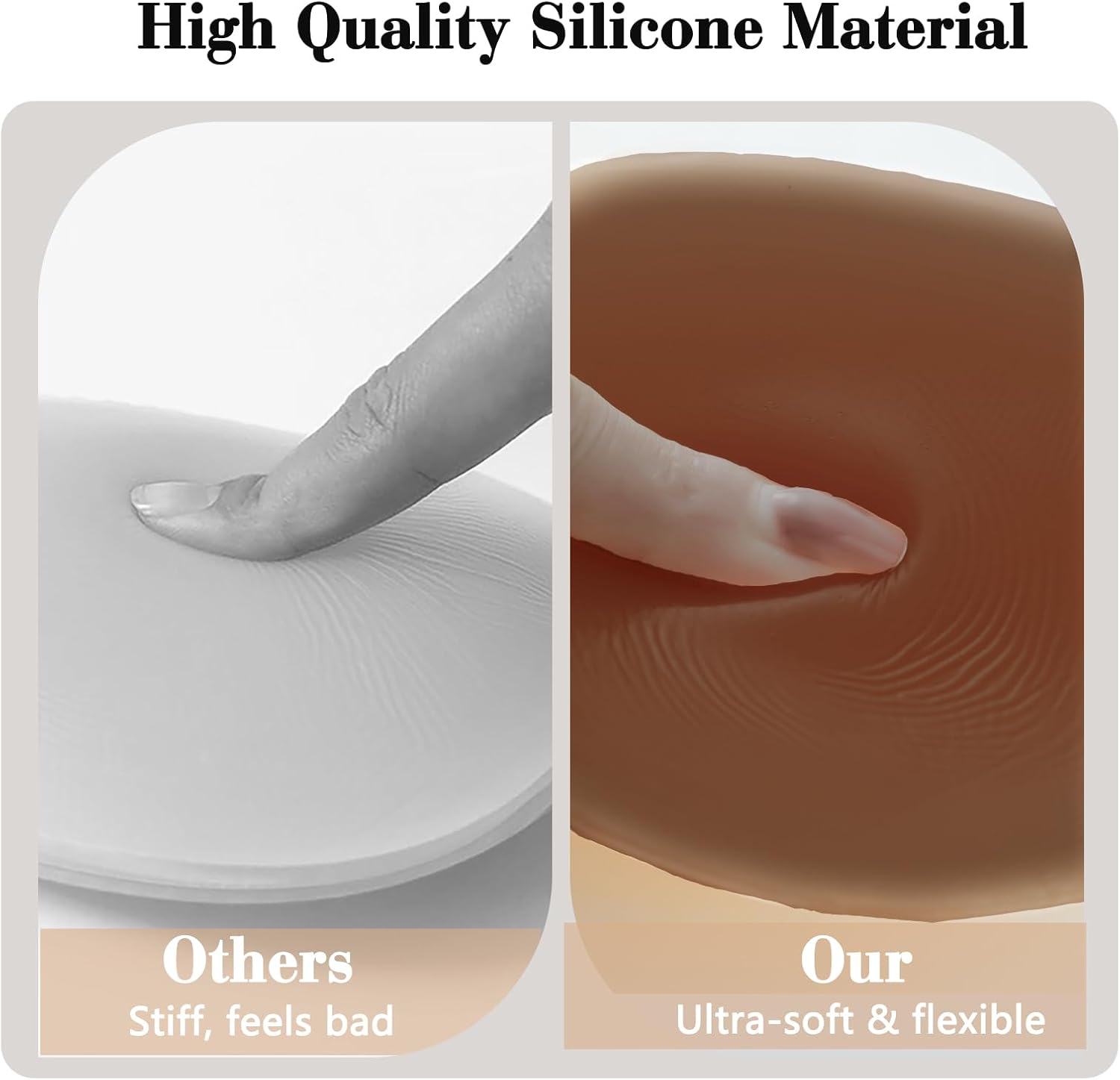 Majurphy 2 Pairs Silicone Hip Pads Adhesive for Women - Reusable Butt Lift Enhancer Pads, Sticky Buttocks Enhancer - Image 3