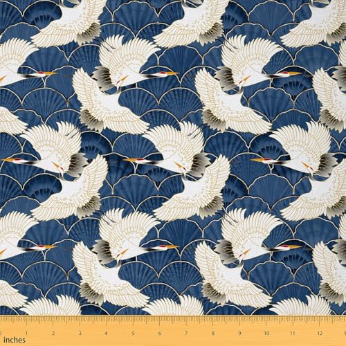 Tissu d'ameublement exotique blanc pour chaises style japonais