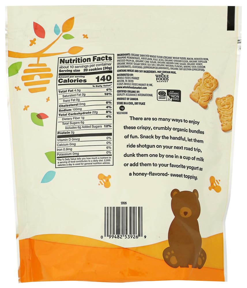 Miniatura 2 de 365 by Whole Foods Market Galletas Organic Bears Honey Graham, 11 onzas