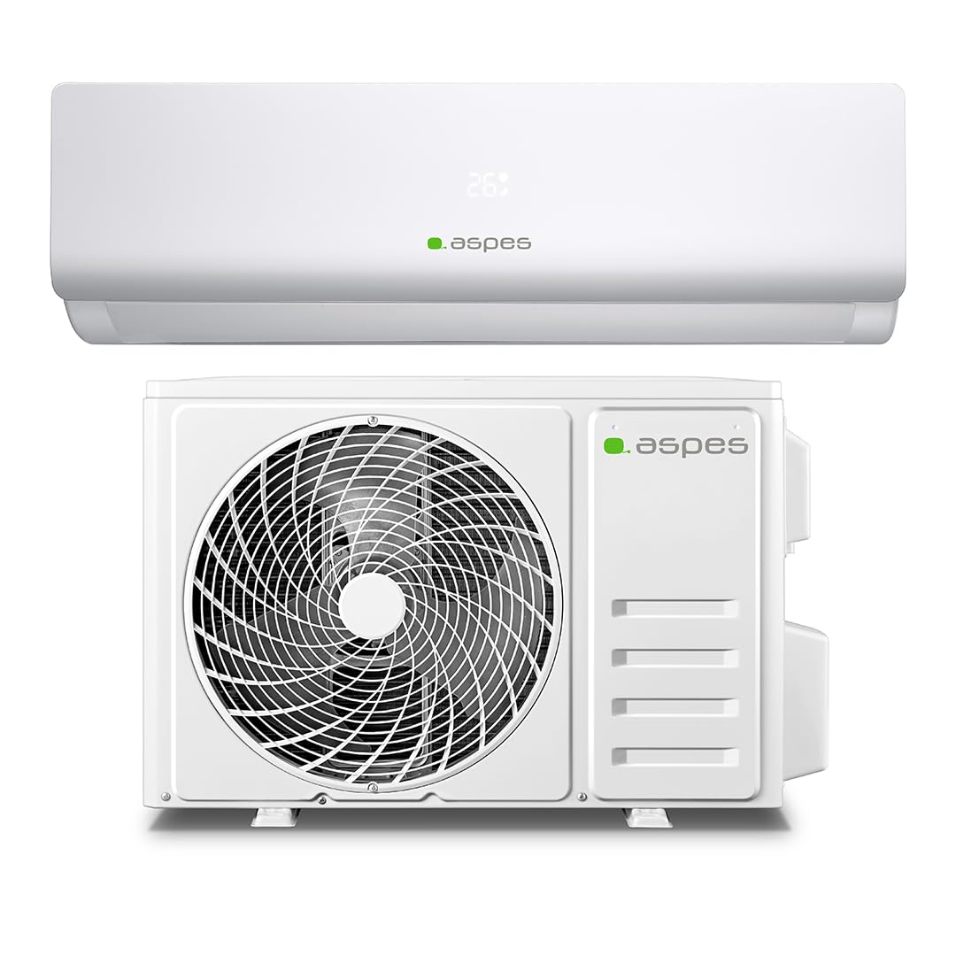 Aspes Aire Acondicionado Split, 18000 BTU AAAS1800W. Bomba de Calor, Temporizador, Clasificación Energética A++