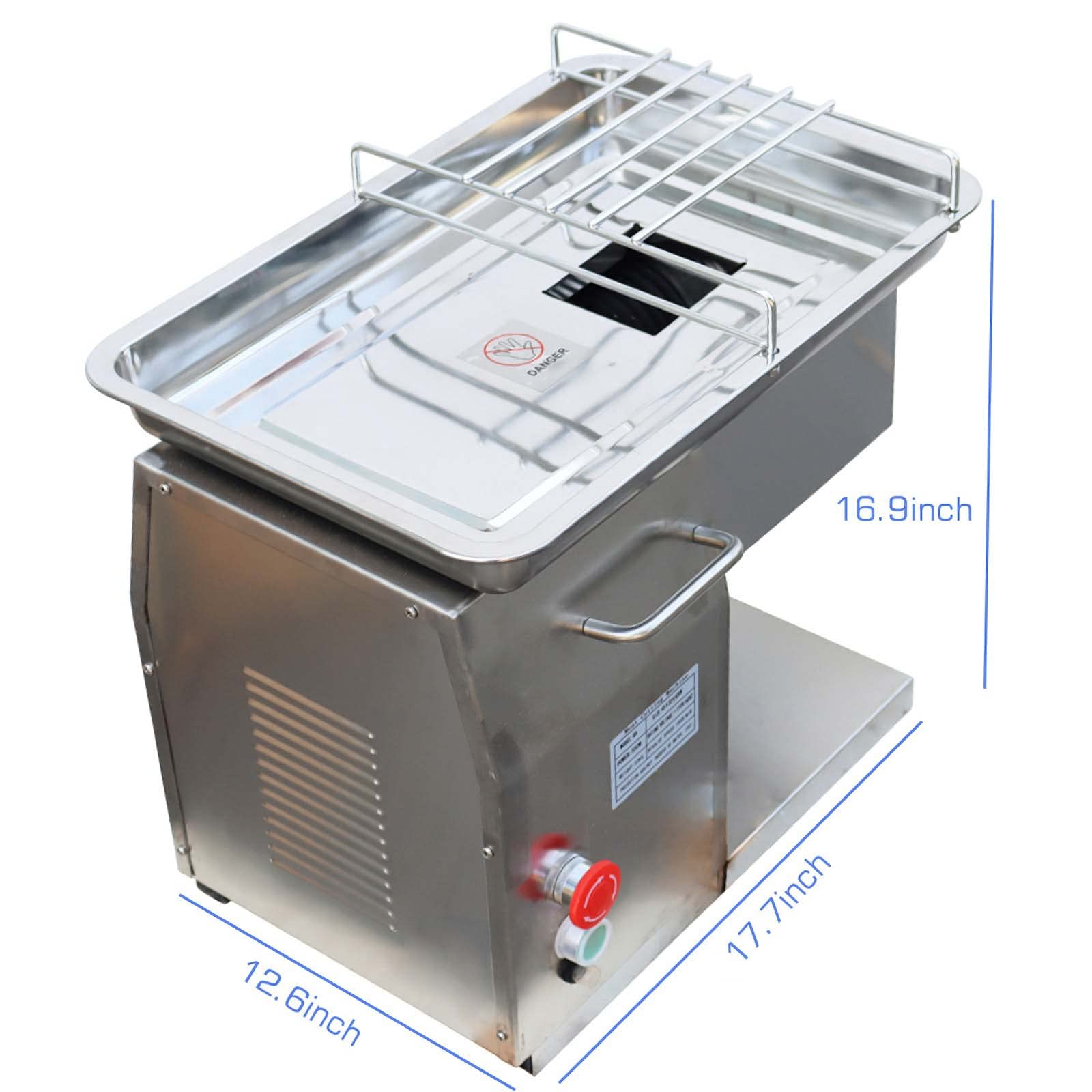 TECHTONGDA Meat Cutter Commercial Electric Slicer Shredded Diced for Steak Beef Pork Meat QX 10mm