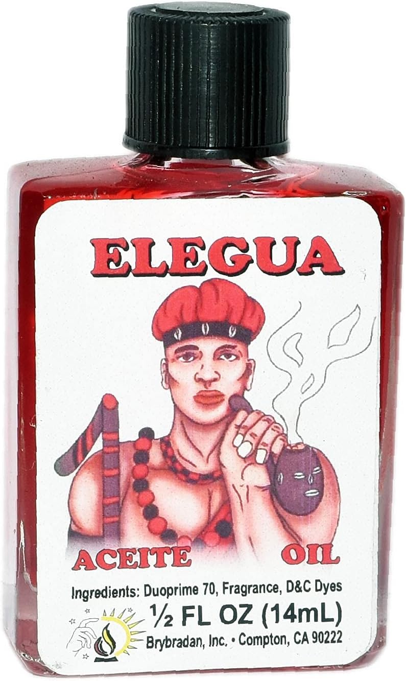 MW 12 PIECES BRYBRADAN ELEGUA SPIRITUAL OIL ELEGUA ACEITE ESPIRITUAL -1/2 FL OZ 14.7ML