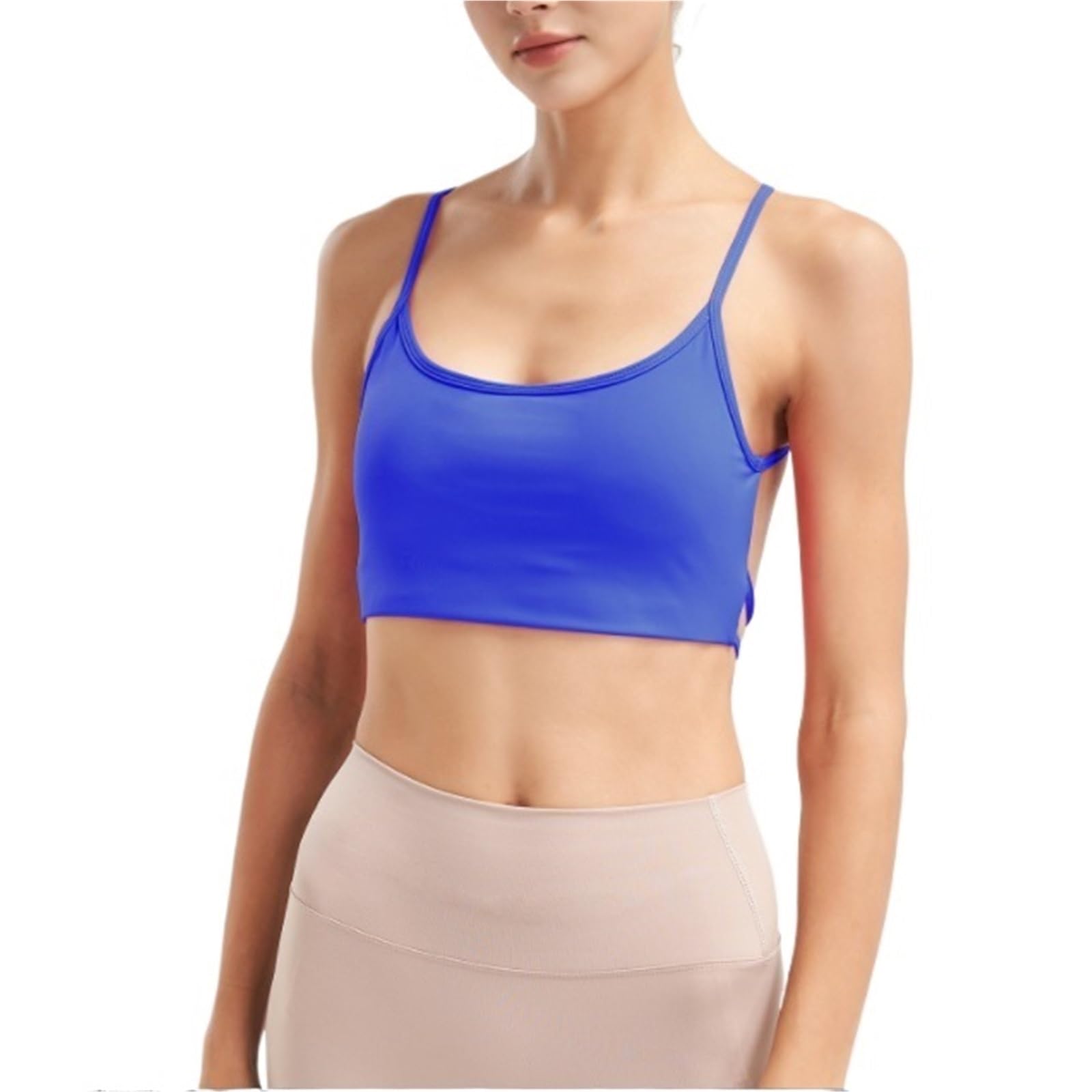 Reggiseno Sportivo Donna Reggiseno Sportivo Da Donna Con Spalline Sottili, Reggiseno Yoga Imbottito Rimovibile Sulla Schiena Comfort Reggiseno Sportivo