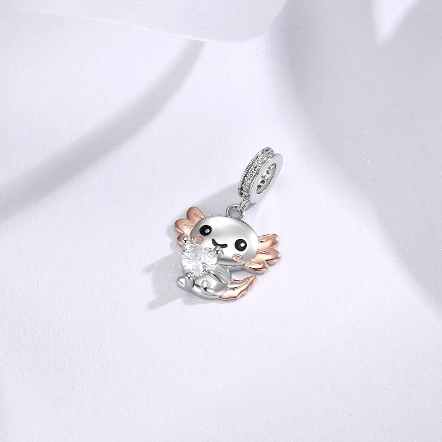 925 Sterling Silver Axolotl Charm for Bracelet Axolotl Bead Charm Pendant Jewelry Cute Axolotl Gifts for Women Axolotl Lovers - Image 2