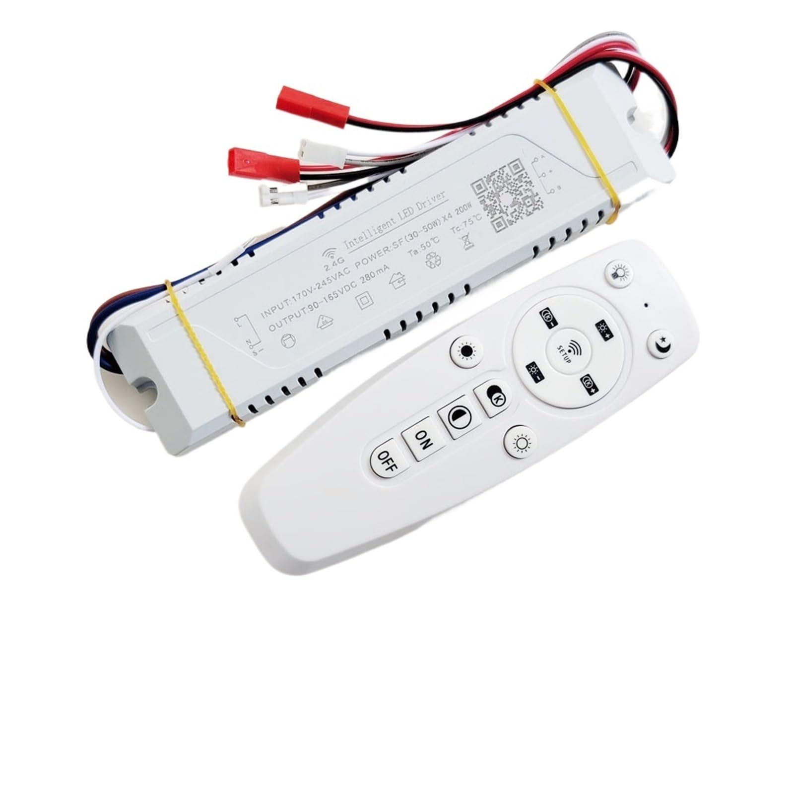 2.4G Smart LED Driver APP Remote Control Power Supply dimming and Color Changing Transformer Connected to Light Strip((30-50W)X4 200W)