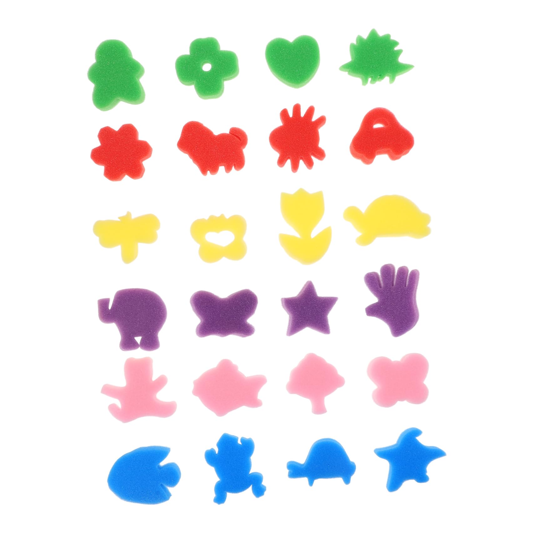 Beatifufu 48Pcs Cartoon Painting Stamps Crafting Painting Sponges Lightweight and Durable Art Supplies for Graffiti and Oil Painting Projects
