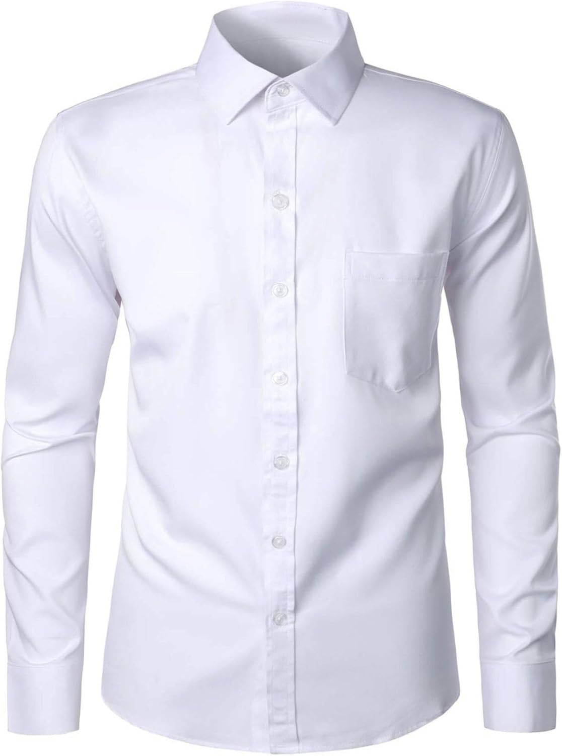 Men's Dress Shirts Slim Fit Dress Shirt Long Sleeve Button Down Shirts with Pocket Wrinkle Free - Image 2