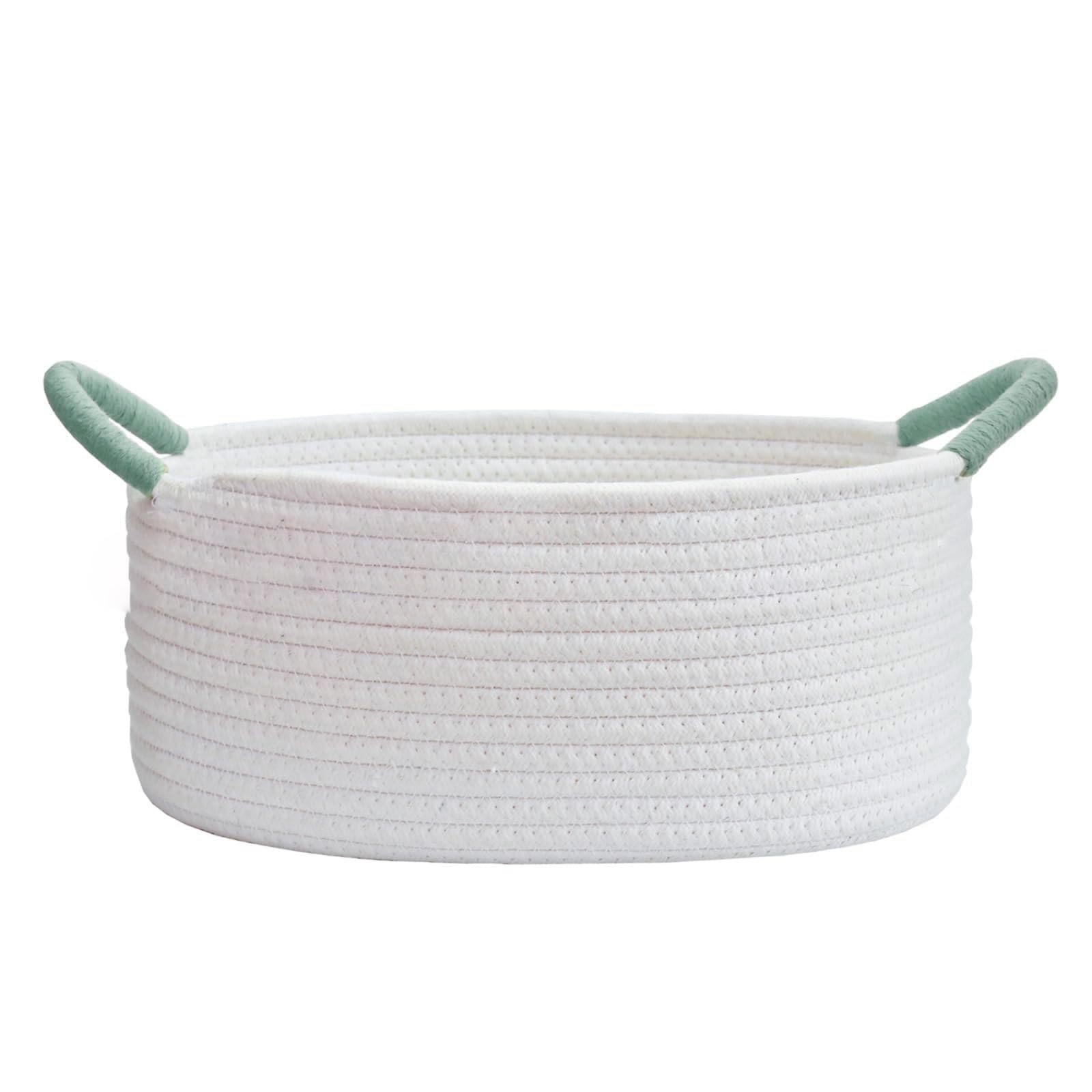 MICFENY Cotton Rope Storage Basket for Home Decoration and Organization Snacks Organiser Household Desktop Sundries Holder