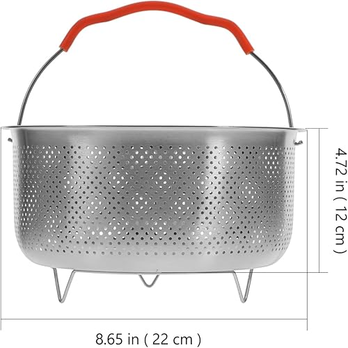 Miniatura 7 de Hemoton Olla de vapor olla de vapor tamal olla de vapor olla eléctrica vaporera olla arrocera vaporera cesta de vapor de metal soporte para cocinar