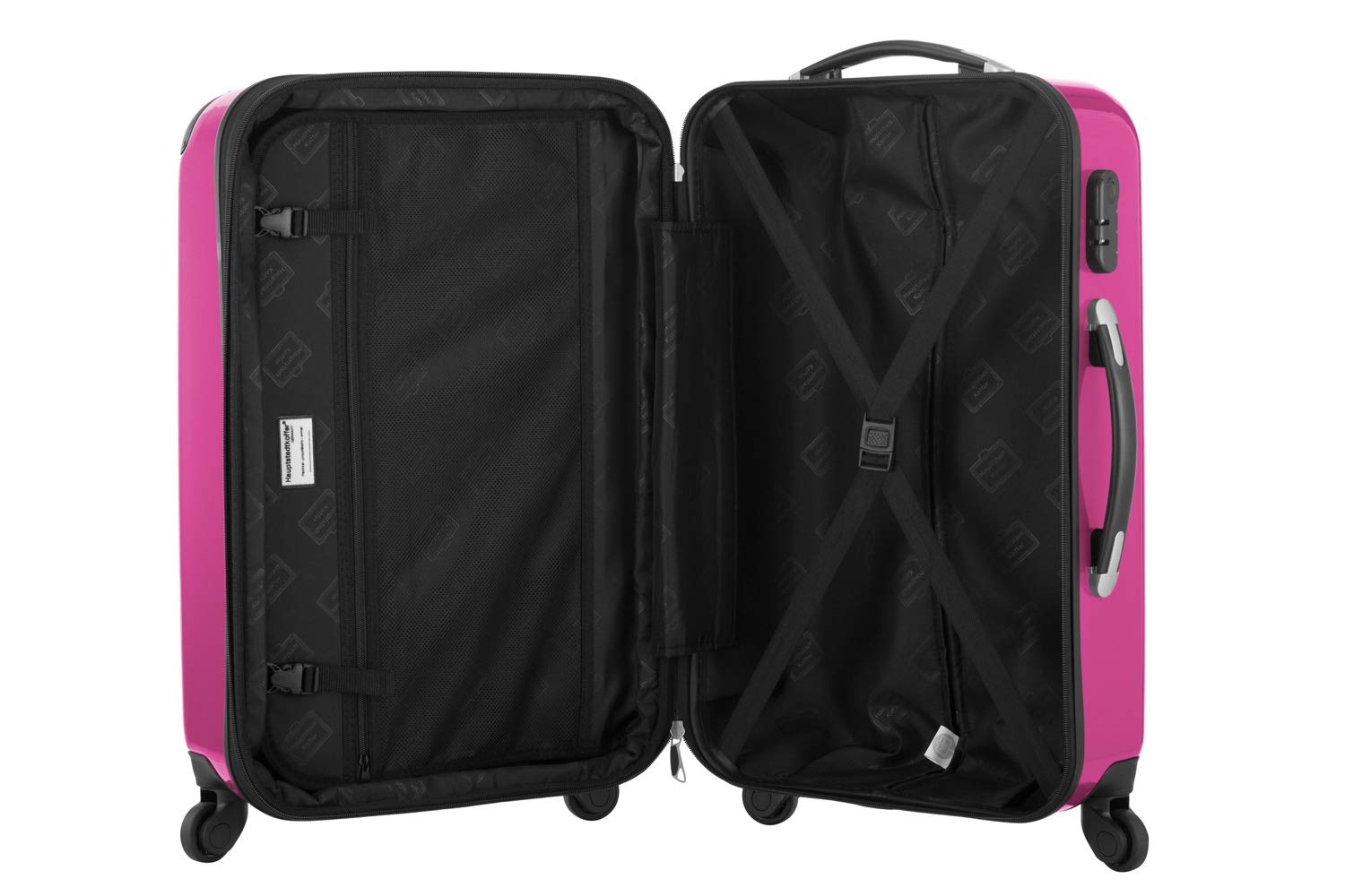 Hauptstadtkoffer ALEX Rozszerzalna Walizka Twarda 65 cm (74 L) z Zamkiem Szyfrowym – Wytrzymała Walizka Podróżna z 4 Podwójnymi Kółkami, magenta