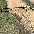 LANDZIE - The Original 6FT Drag Harrow Driveway Grader, 55 LB Heavy Duty Tow Behind Lawn and Landscape Rake, Gravel Driveway Drag, Power Rake , Lawn Leveler