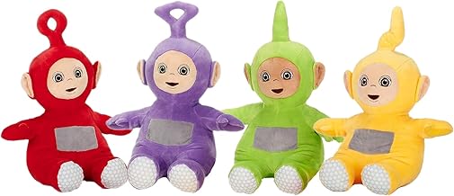 Peluche Teletubbies de primera calidad, súper suave, Po, Tinky-Winky, Laa-Laa, Dipsy, peluche de 37 cm, licencia oficial (set de 4 Teletubbies )
