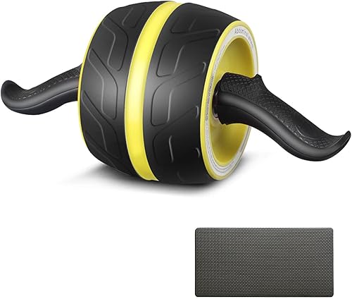 AB Wheel Roller with Resistance Spring, Automatic Rebound Exercise Abdominal Ultra-Wide Wheels Fitness for Gym & Home, Core Work-out