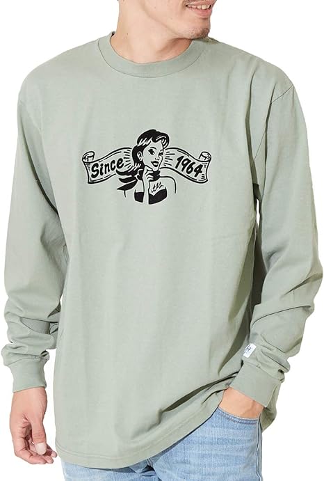 Amazon Tes ロングtシャツ メンズ レディース ブランド 長袖 ロンt ロンティー ロゴ プリント クルーネック カットソー テス The Endless Summer ザエンドレスサマー グリーン ｍ サイズ Tシャツ カットソー 通販