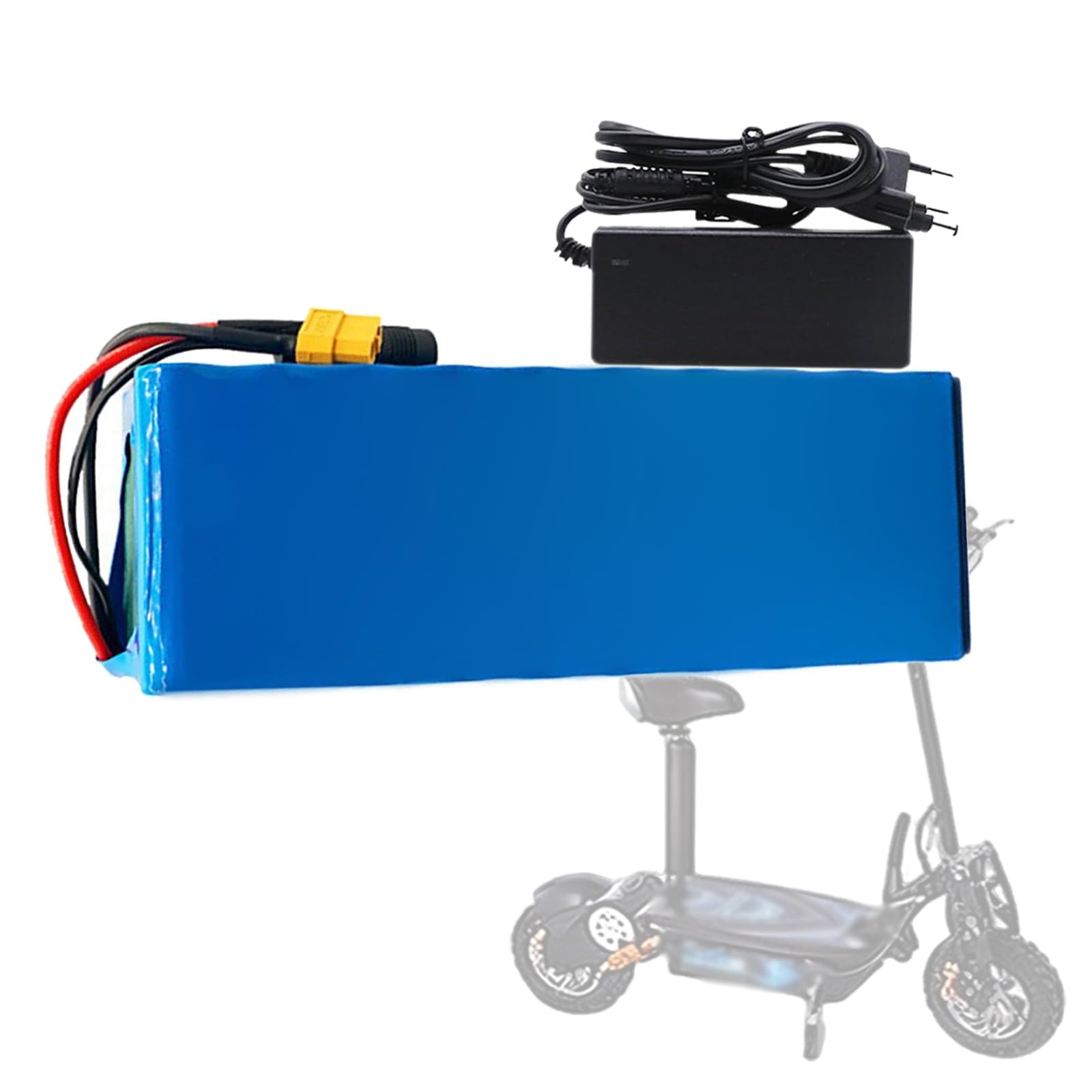 Batería para Bicicleta Eléctrica De 36V Y 12Ah, Batería De Litio De Alta Potencia, Batería Recargable De Iones De Litio 10S4P, Batería para Patinete Eléctrico con Cargador