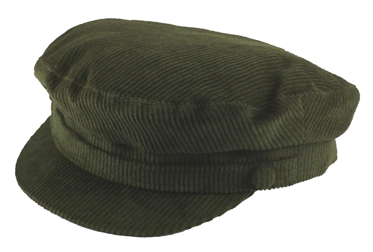 Failsworth Cord Mariner / Breton Cap in a choice of colours (Large 59cm, Olive)