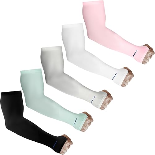 Miniatura 1 de Achiou Mangas de compresión para el sol y protección UV para hombres y mujeres protección solar de verano ciclismo conducción golf correr