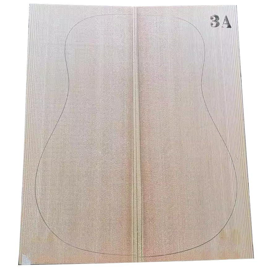 Sitka świerk z litego drewna, zestaw z drewna tonowego, pusta płyta rezonansowa do budowy gitary, naprawy, renowacji i projektów lutniczych, 540 x 220 x 4,5 mm, 2 szt. (klasa AAA Sitka SP)