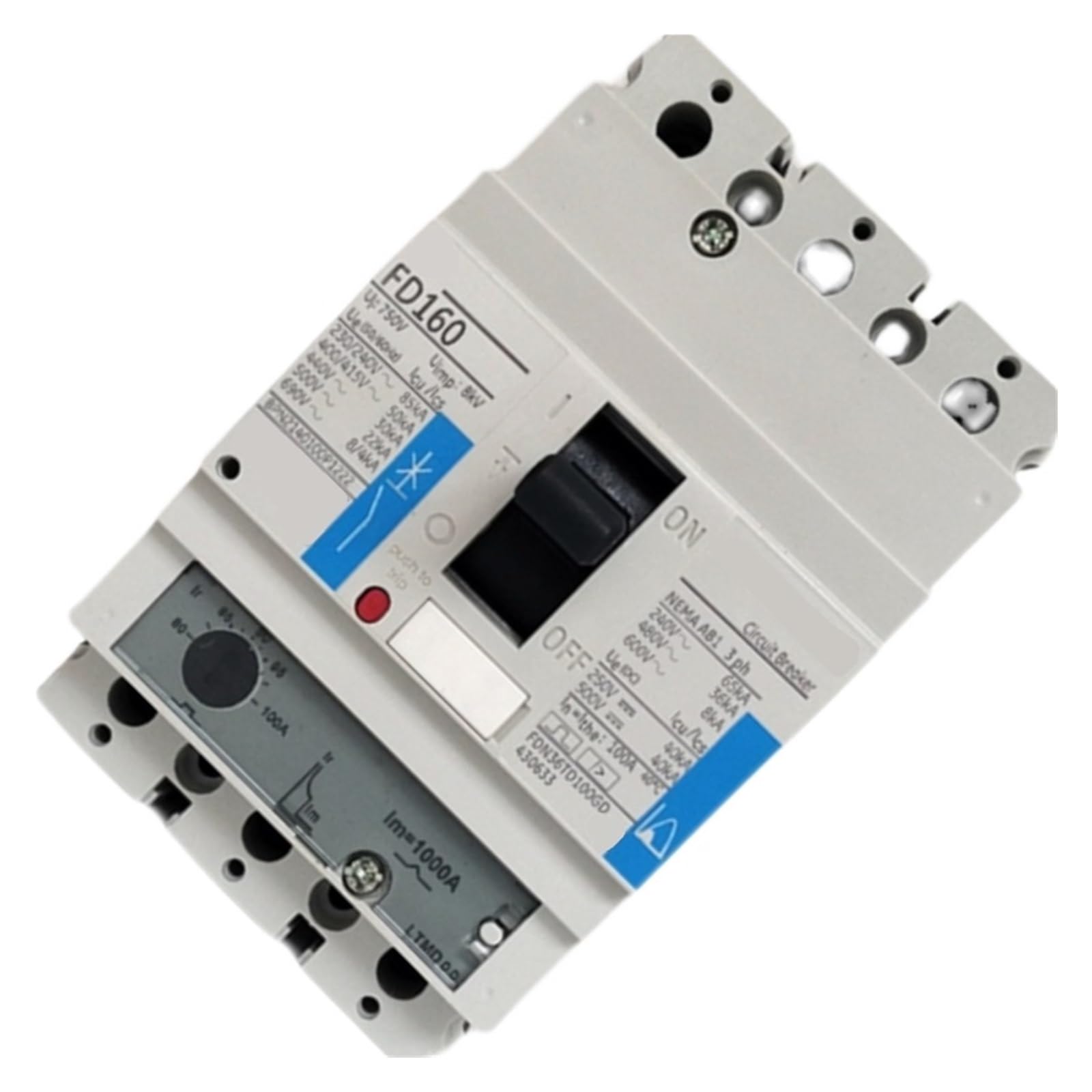 Interruttore di protezione del circuito magnetotermico trifase FD160 3P 80A