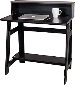 OneSpace Lennox Hutch, Black Computer Desk