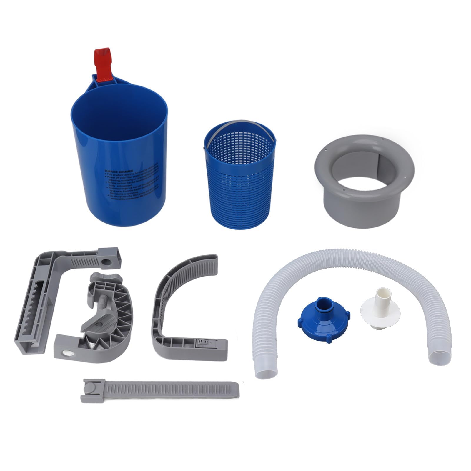 Skimmer de Superficie de Montaje en Pared, Skimmer de Superficie de Piscina de Montaje en Pared Azul para Piscina sobre el Suelo, Limpieza Automática de Piscinas Skimmer de Superficie