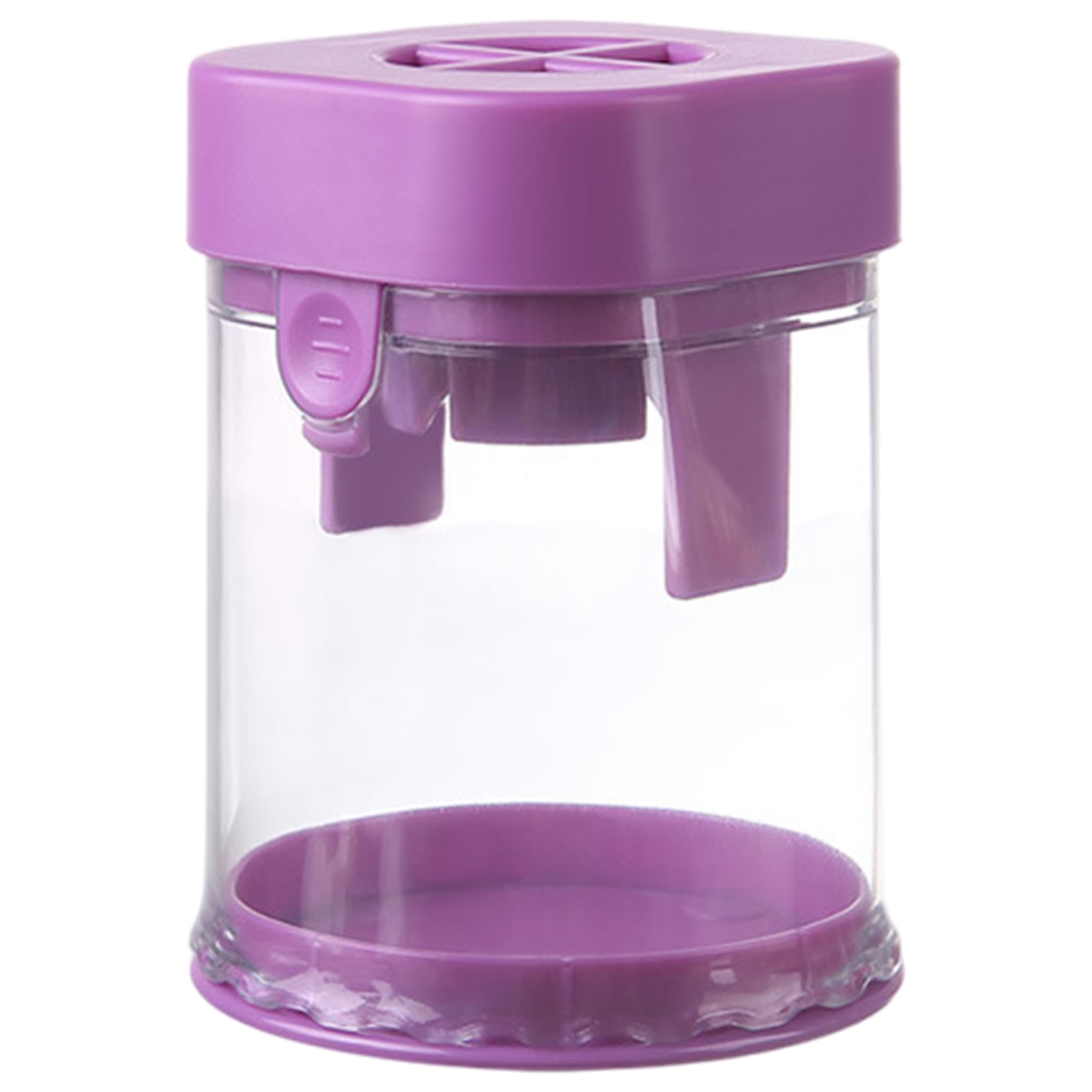 Sjfbebsy Fruit Slicer Cup, Clear Grape Slicer Kitchen Gadget Stainless Steel Blades Safe Fruit Cutter for Salad Snack More (Purple) | Cup