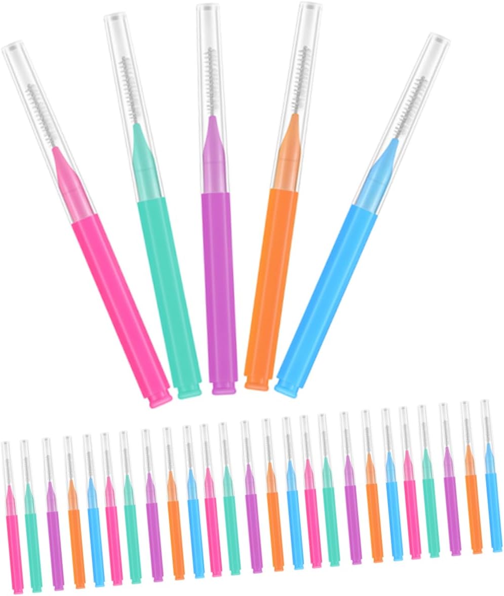 CHILDWEET 200pcs Interdental Brushes for Cleaning Tool Portable Cleaning Picks Bright Colors Effortless Food Particle Removal Compact and Lightweight Ages