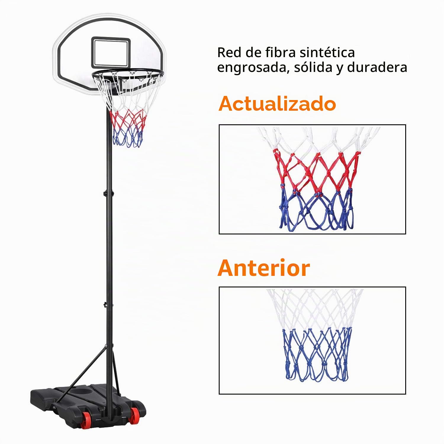 Yaheetech Cesta de Baloncesto para Exteriores/Interiores Altura Ajustable de 159 a 214 cm Tablas de Baloncesto con Ruedas para niños y Adultos