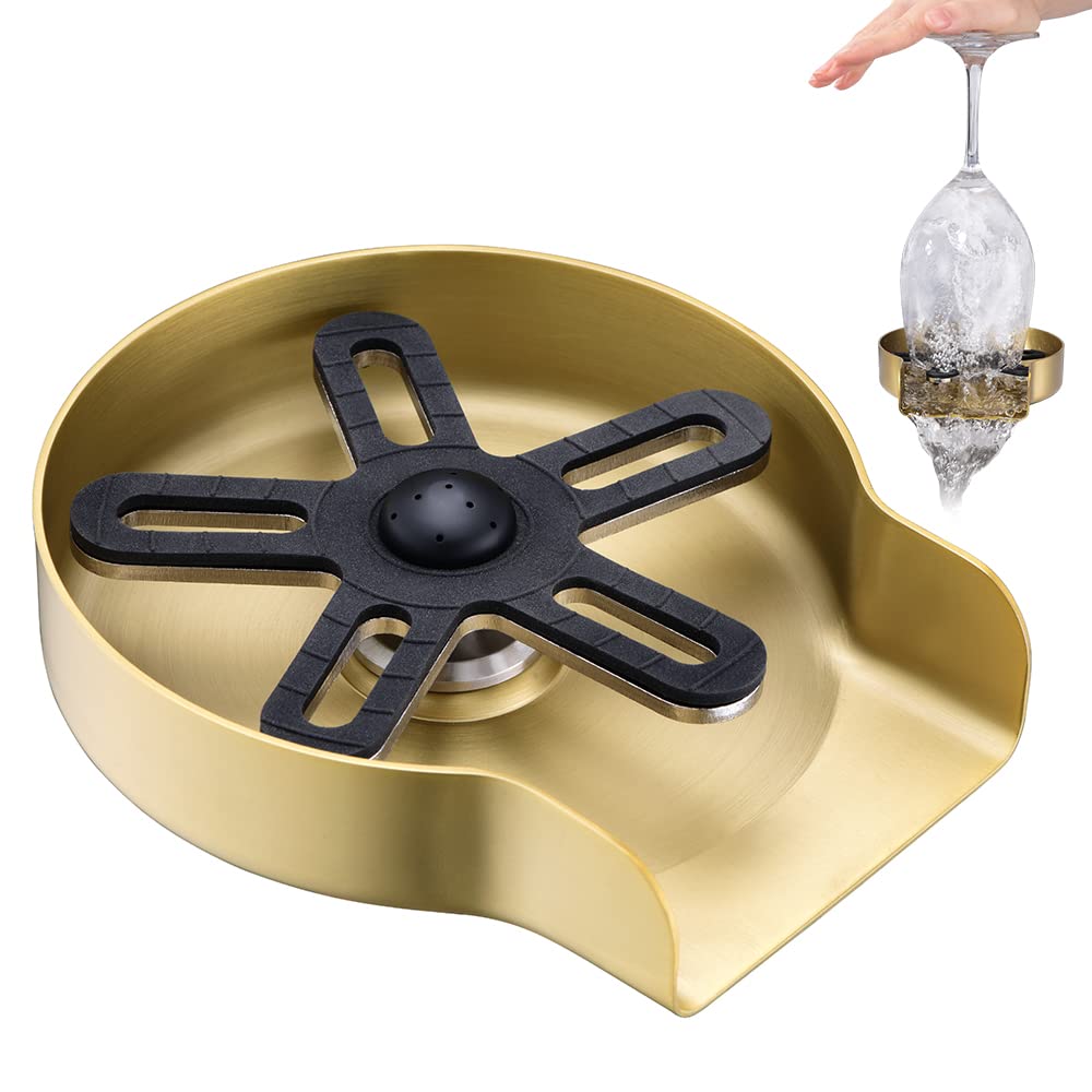 OWOFAN Glass Rinser for Kitchen Sinks Glass Cup Bottle Washer Cleaner