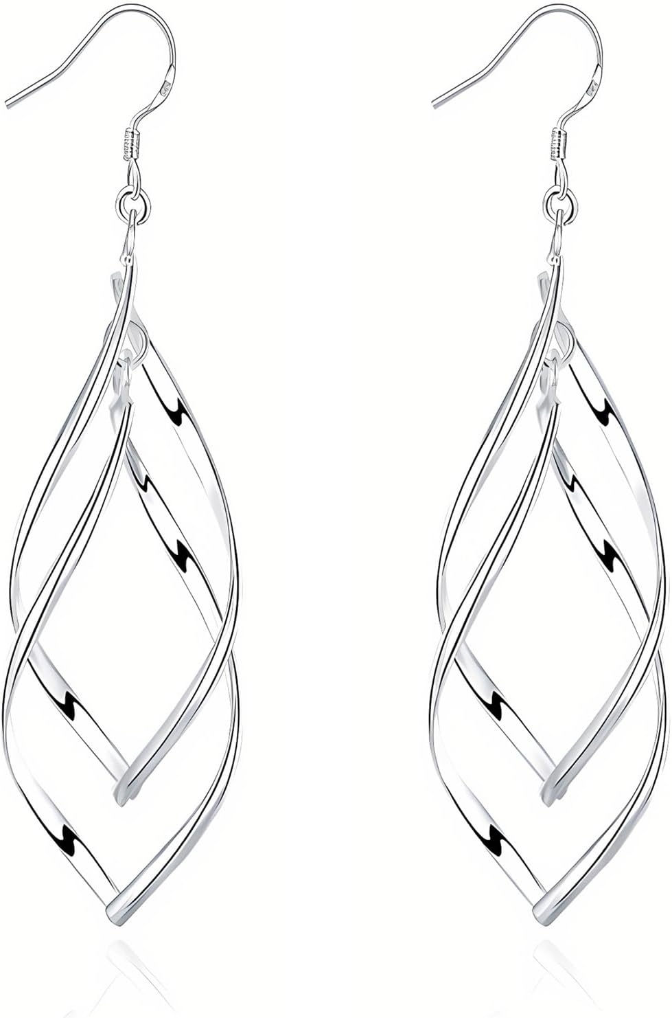 QLKILYRDangle Drop Earrings, Hypoallergenic Statement Earrings for Women Silver/Gold