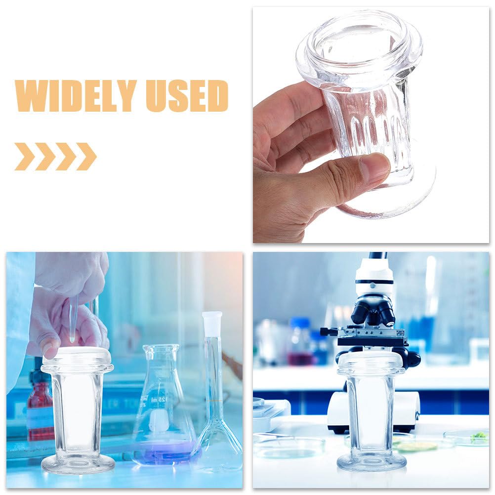 iplusmile 2 Pezzi vaso di colorazione di vetro barattoli coplin vaso di colorazione vetrina vaso per vetrini da microscopio vaso di vetro per vetrini di colorazione Transparent