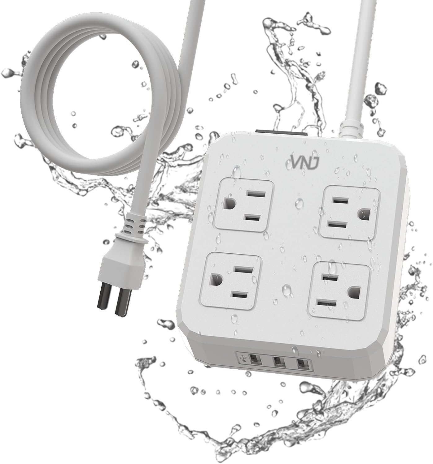 Outdoor Power Strip Weatherproof, 6 FT Outdoor Extension