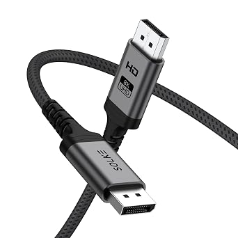 8K DisplayPort 1.4 Kablo 2M   8K 60Hz 4K 144Hz 2K 240Hz 32.4Gbps G-Sync FreeSync Uyumlu Oyuncu Monit r Kablosu,  rg l  Al minyum