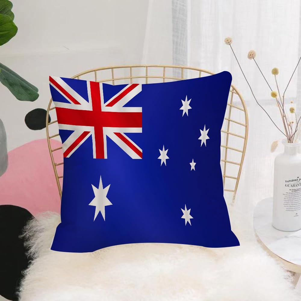 HYOSXW Cushion Cover,Throw Pillow Case Home Decorative for Living Room Bedroom Sofa Chair 16X16 Inch,Australian flag, Australian flag symbol, Australian flag with Manchester United,Pillowcase 40X40cm