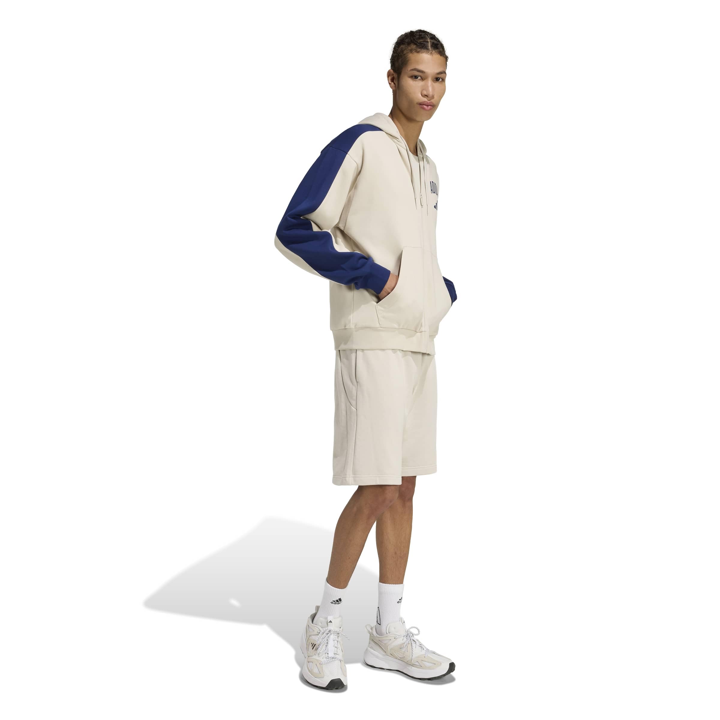 adidas Herren Collegiate Fleece Full-Zip Kapuzen-Oberteil (1er Pack)