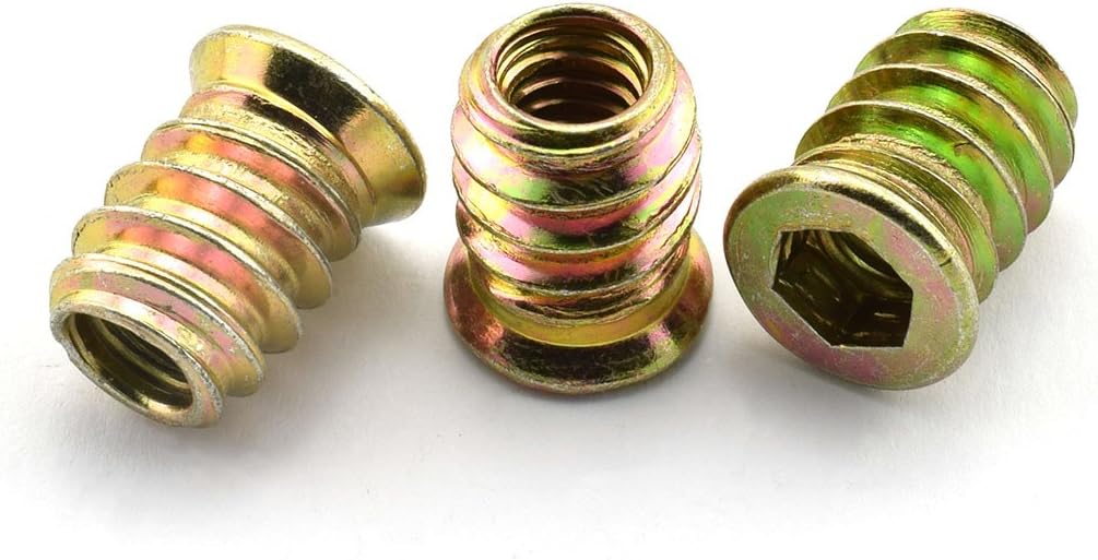 Best Deal LQ Industrial 30pcs 15mm Furniture Screw-in Nut Carbon Steel Color Zinc Plated Bolt Fastener Connector Hex Socket Drive Threaded Insert Nuts for Wood Furniture Assortment 1/4-20 Super Brands LQ Industrial 30pcs 15mm Furniture Screw-in Nut Carbon Steel Color Zinc Plated Bolt Fastener Connector Hex Socket Drive Threaded Insert Nuts for Wood Furniture Assortment 1/4-20