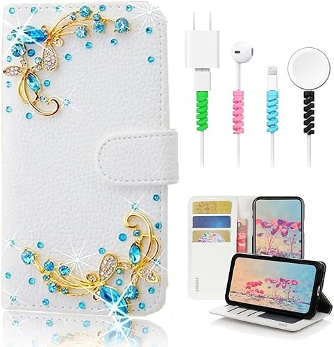 STENES Bling SSBLDwCPSeries-16 - Funda de piel con tapa y protector de cable, diseño 3D