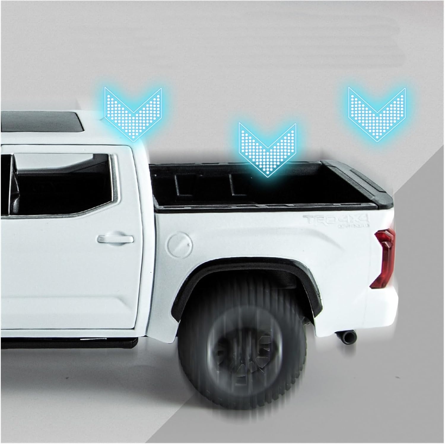 1:24 for Tundra Pickup Off-Road Vehicle Diecast Metal Alloy Model Car Sound Light Pull Back Collection Toy Gifts(Red B,No Box)