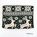 Aisi Fashion Winter Warm Tassel Scarf Women Men Reindeer Snowflake Pattern Knitted Scarf (Green)
