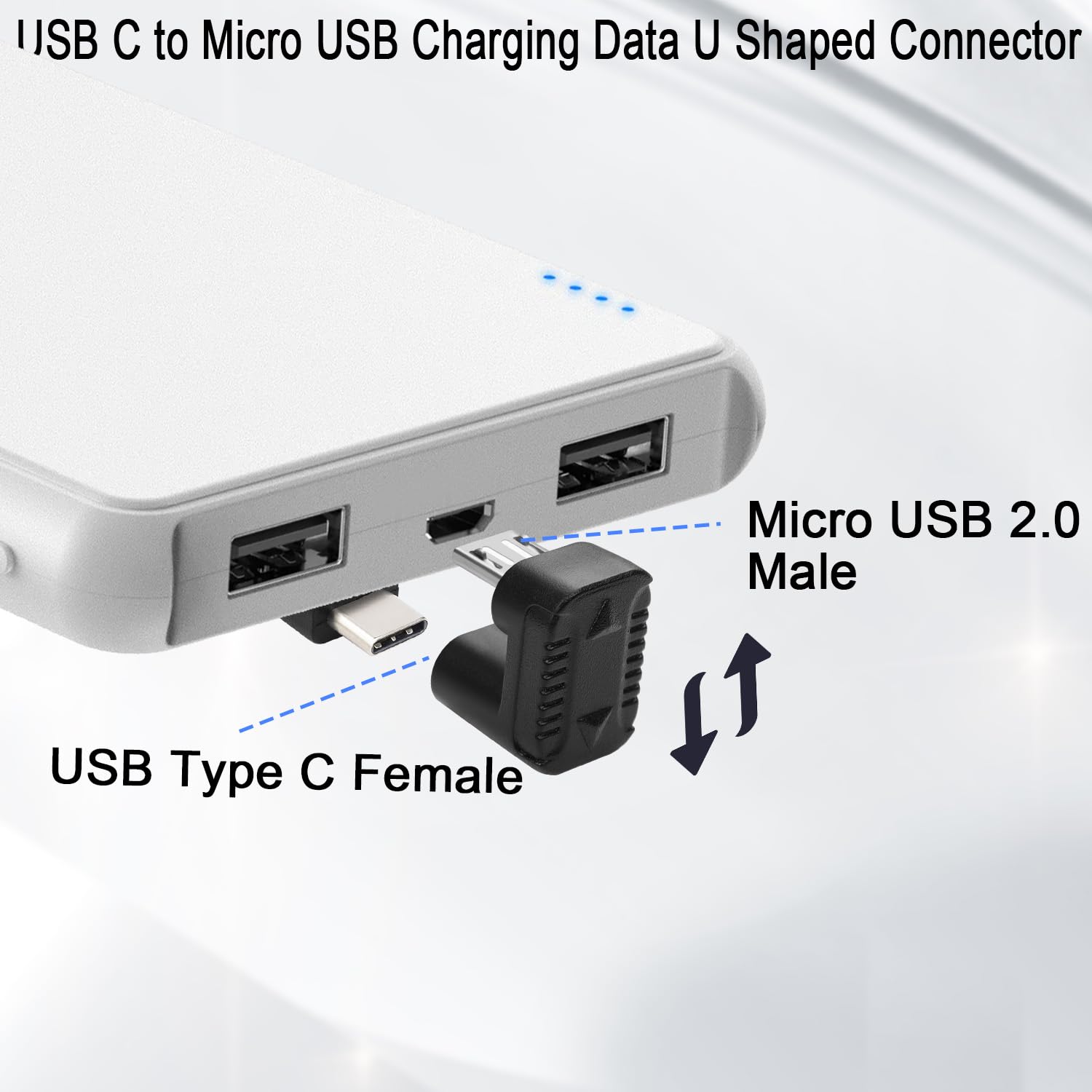 SinLoon Lot De 2 Adaptateurs Micro USB Vers USB C Micro 5 Broches