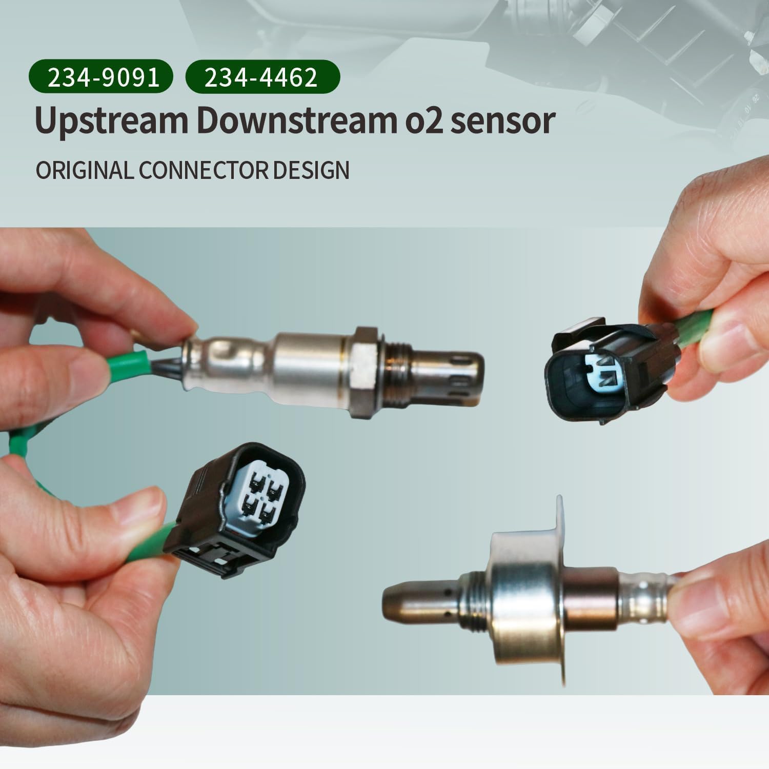 2PCS Upstream Downstream O2 Sensor Replacement O2 Oxygen Sensor Compatible with Honda Accord LX EX EX-L LX-S EX-P 2.4L 2008-2012 Acura TSX 2.4L 2009-2014 234-9091 234-4462