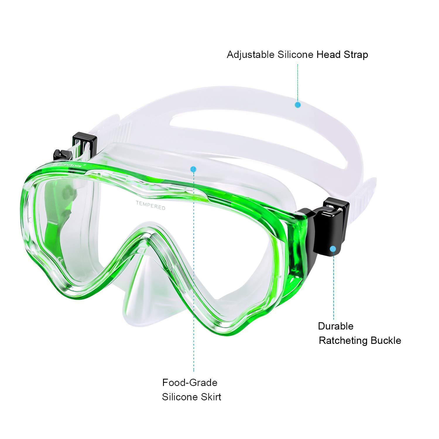 U-PHITNIS Top Kids Snorkel Set Mask Big Eyes Childs